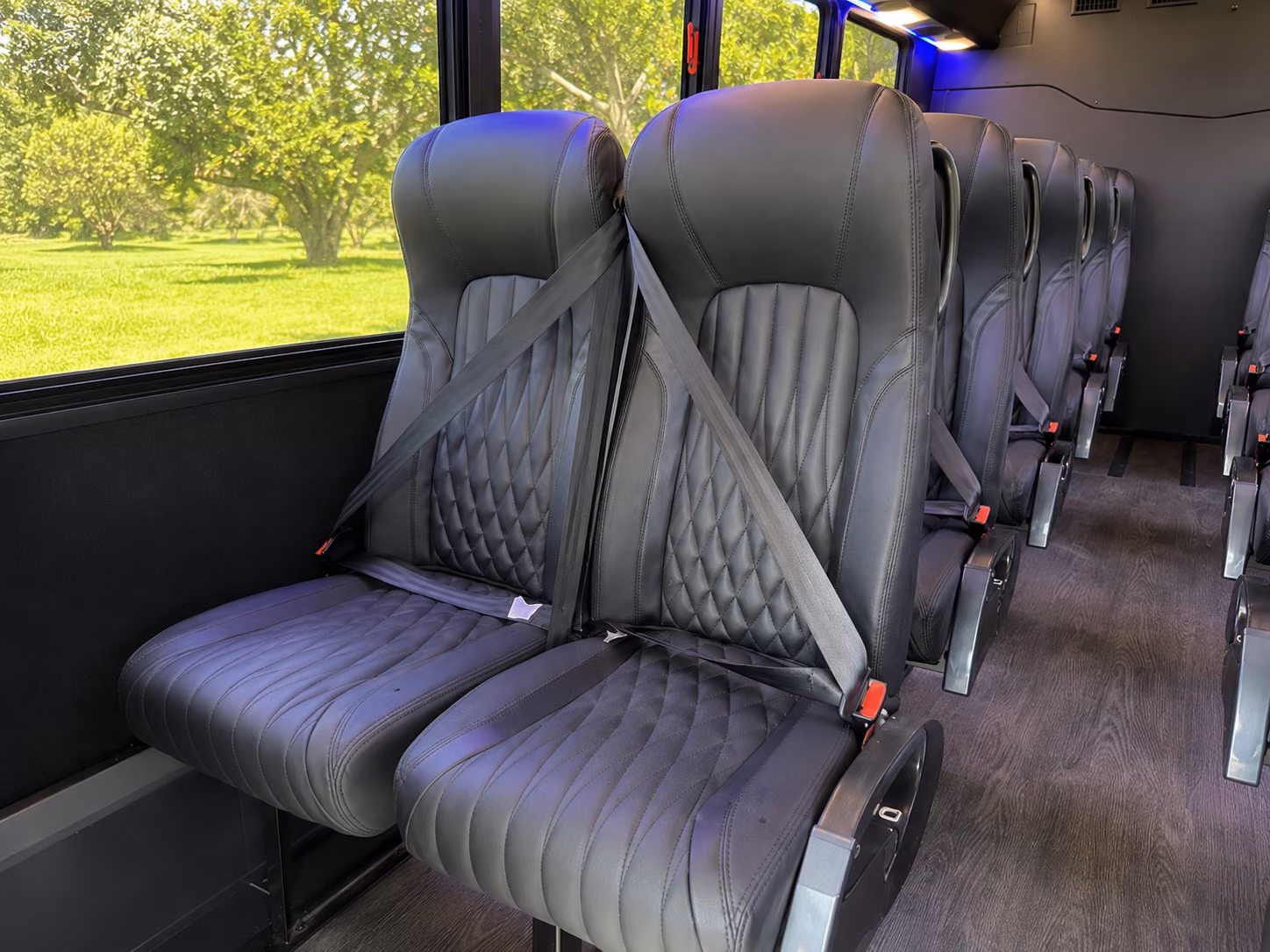 charter buses for large conroe weddings with out of town guests