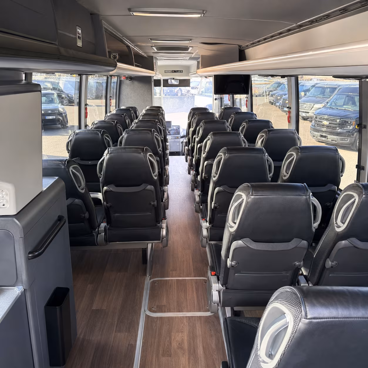 conroe 56 passenger charter bus interior