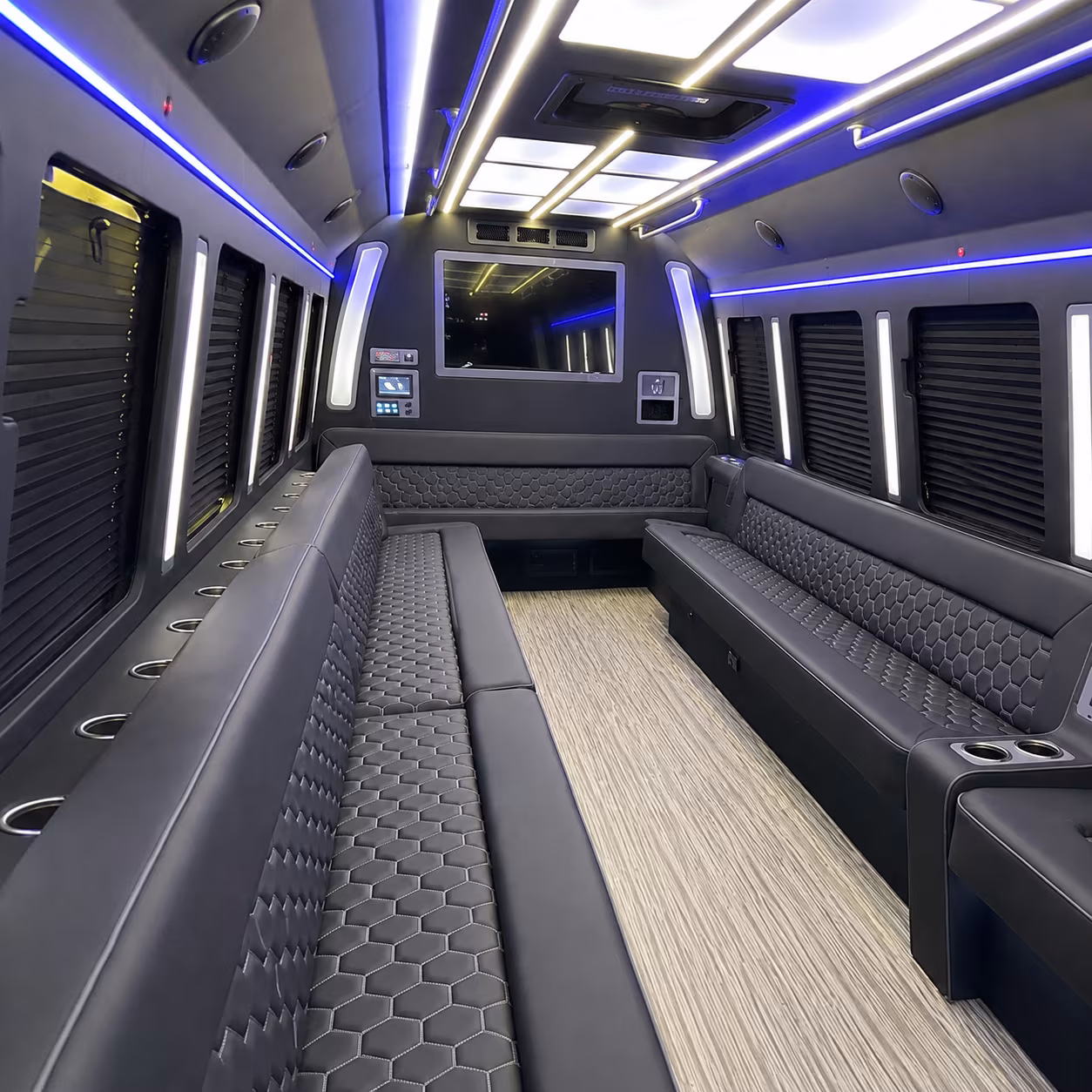 conroe party bus interior