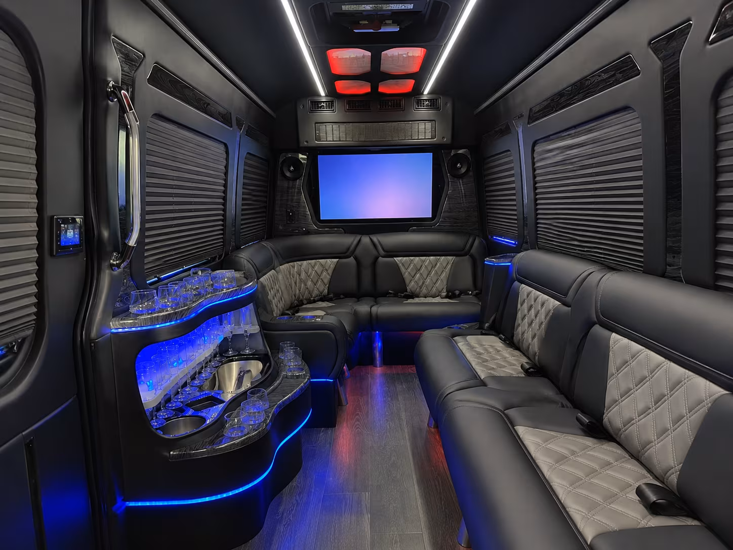 conroe sprinter limousine inside