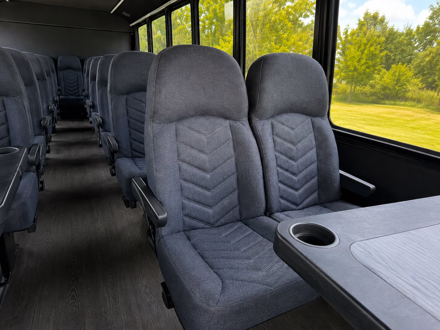 shuttle buses for wedding guests between conroe hotels and lake venues